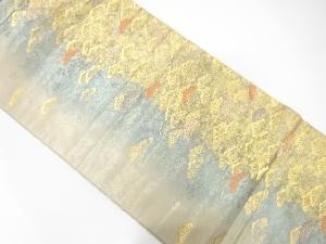 引箔笠松模様織出し暈し袋帯